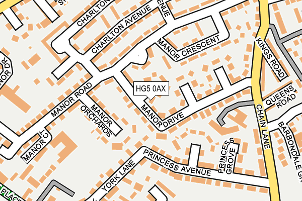 HG5 0AX map - OS OpenMap – Local (Ordnance Survey)