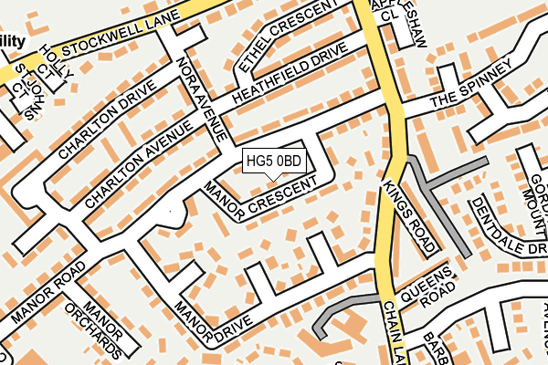 HG5 0BD map - OS OpenMap – Local (Ordnance Survey)