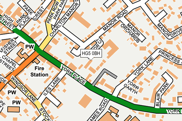 HG5 0BH map - OS OpenMap – Local (Ordnance Survey)