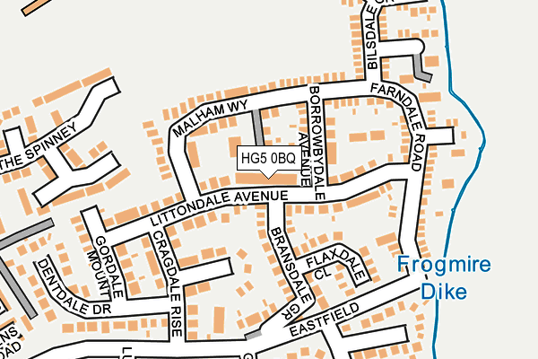 HG5 0BQ map - OS OpenMap – Local (Ordnance Survey)