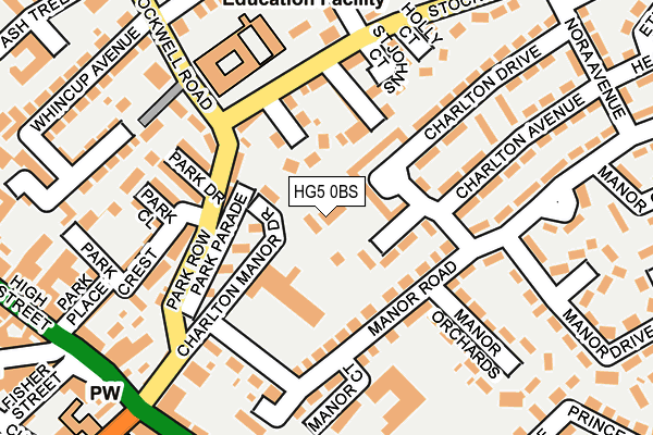 HG5 0BS map - OS OpenMap – Local (Ordnance Survey)