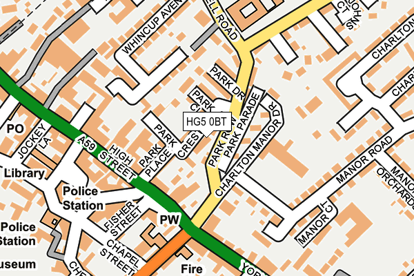 HG5 0BT map - OS OpenMap – Local (Ordnance Survey)