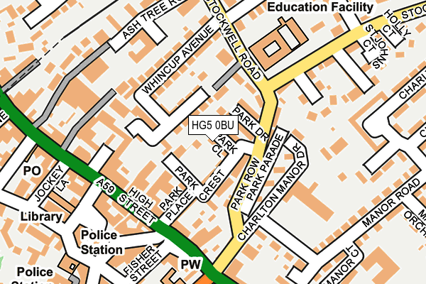 HG5 0BU map - OS OpenMap – Local (Ordnance Survey)