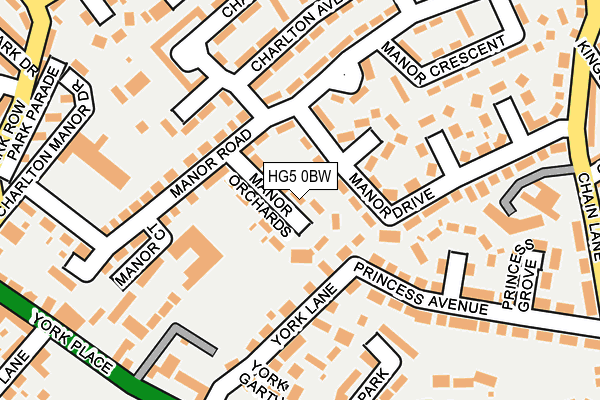 HG5 0BW map - OS OpenMap – Local (Ordnance Survey)