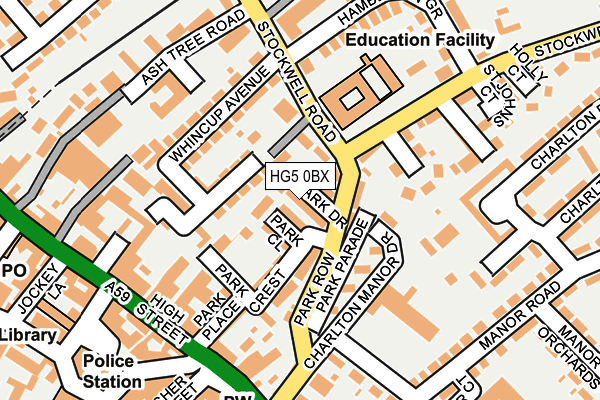 HG5 0BX map - OS OpenMap – Local (Ordnance Survey)