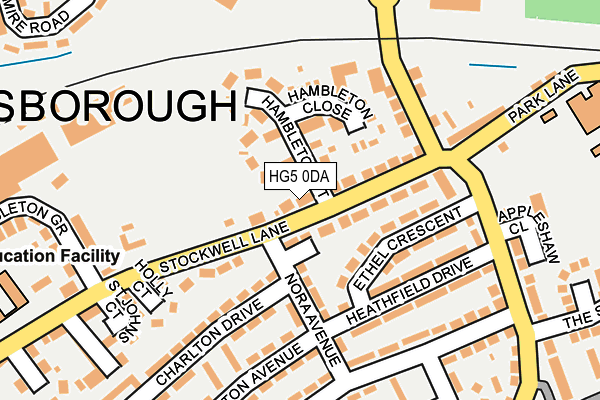 HG5 0DA map - OS OpenMap – Local (Ordnance Survey)