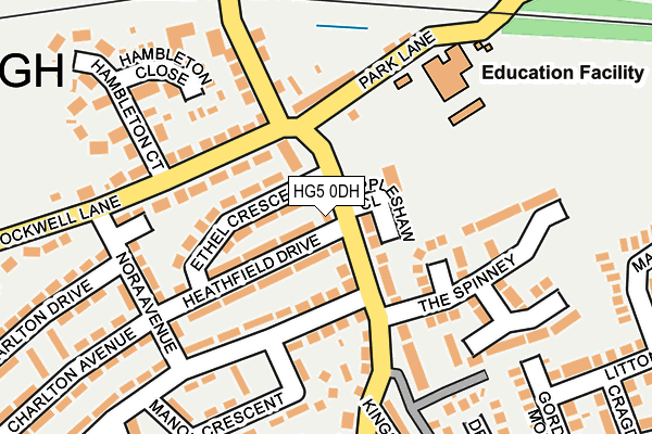 HG5 0DH map - OS OpenMap – Local (Ordnance Survey)
