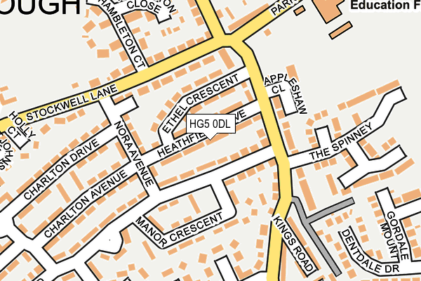 HG5 0DL map - OS OpenMap – Local (Ordnance Survey)
