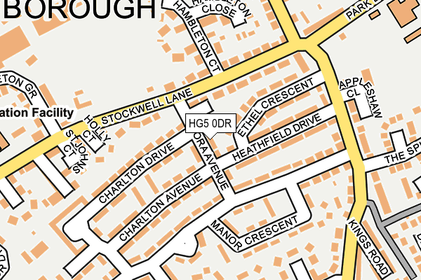 HG5 0DR map - OS OpenMap – Local (Ordnance Survey)