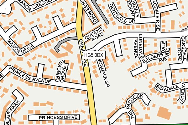 HG5 0DX map - OS OpenMap – Local (Ordnance Survey)