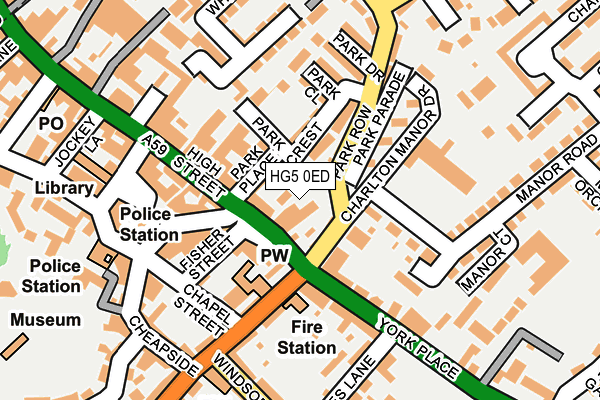 HG5 0ED map - OS OpenMap – Local (Ordnance Survey)