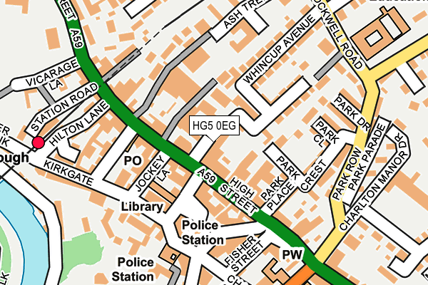HG5 0EG map - OS OpenMap – Local (Ordnance Survey)