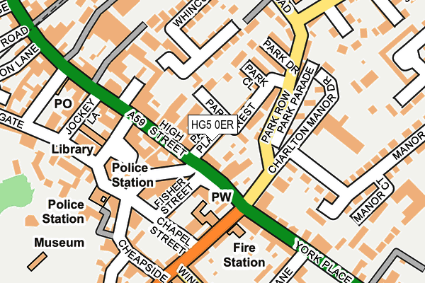 HG5 0ER map - OS OpenMap – Local (Ordnance Survey)