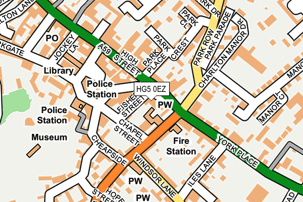 HG5 0EZ map - OS OpenMap – Local (Ordnance Survey)