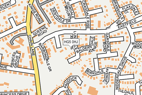 HG5 0HJ map - OS OpenMap – Local (Ordnance Survey)