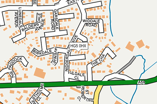 HG5 0HX map - OS OpenMap – Local (Ordnance Survey)