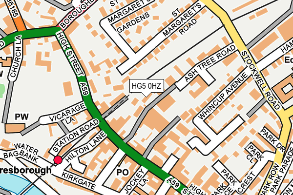 HG5 0HZ map - OS OpenMap – Local (Ordnance Survey)