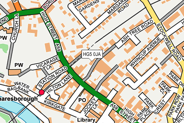 HG5 0JA map - OS OpenMap – Local (Ordnance Survey)