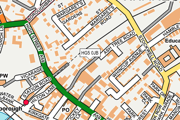 HG5 0JB map - OS OpenMap – Local (Ordnance Survey)