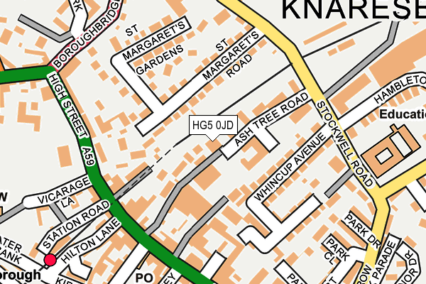 HG5 0JD map - OS OpenMap – Local (Ordnance Survey)