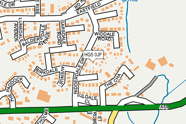 HG5 0JF map - OS OpenMap – Local (Ordnance Survey)