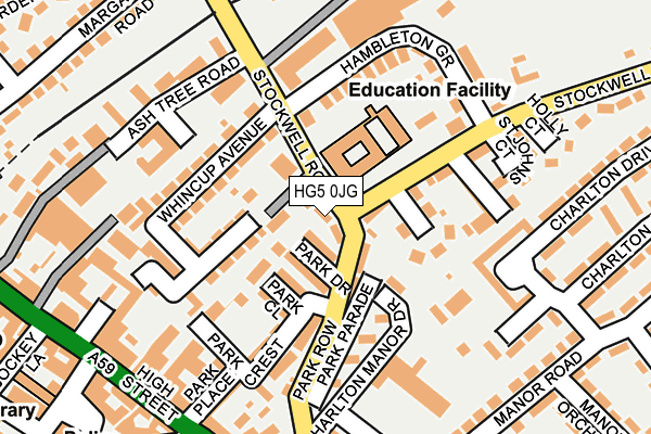 HG5 0JG map - OS OpenMap – Local (Ordnance Survey)