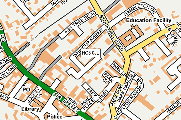 HG5 0JL map - OS OpenMap – Local (Ordnance Survey)