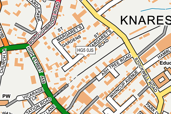 HG5 0JS map - OS OpenMap – Local (Ordnance Survey)