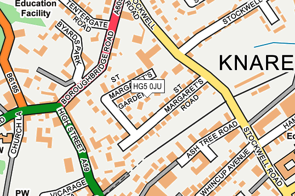 HG5 0JU map - OS OpenMap – Local (Ordnance Survey)