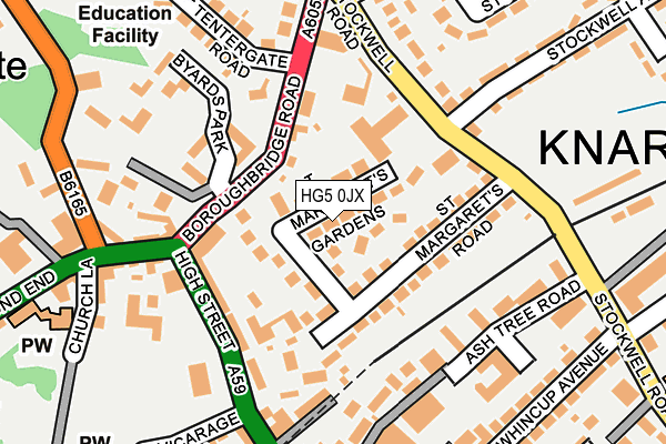 HG5 0JX map - OS OpenMap – Local (Ordnance Survey)