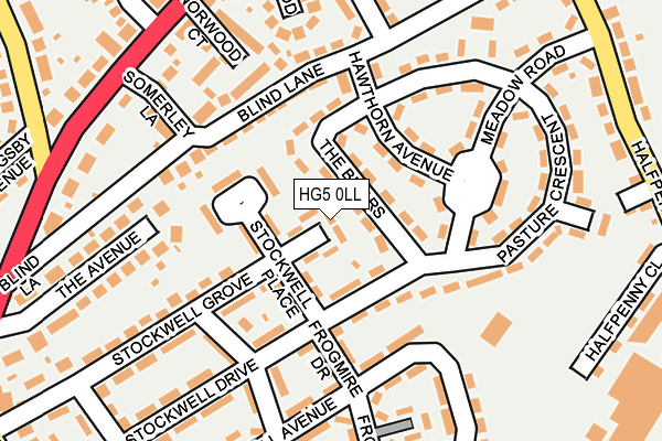 HG5 0LL map - OS OpenMap – Local (Ordnance Survey)