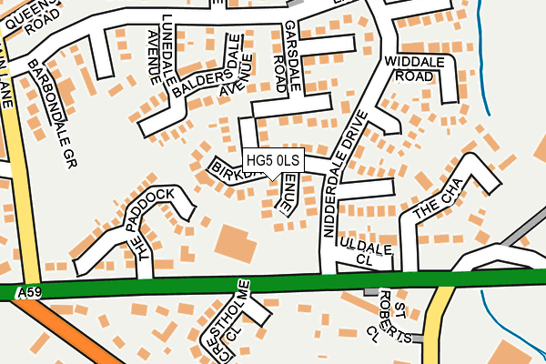 HG5 0LS map - OS OpenMap – Local (Ordnance Survey)