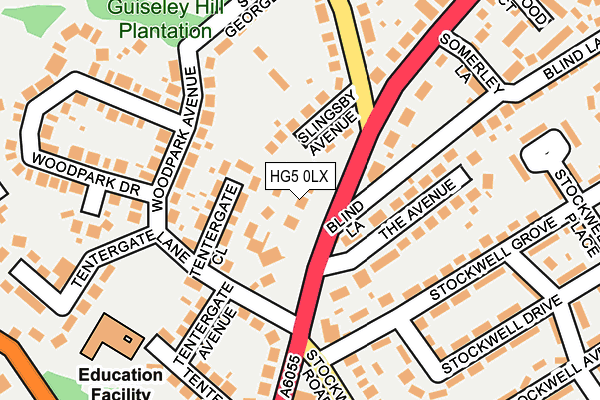 HG5 0LX map - OS OpenMap – Local (Ordnance Survey)