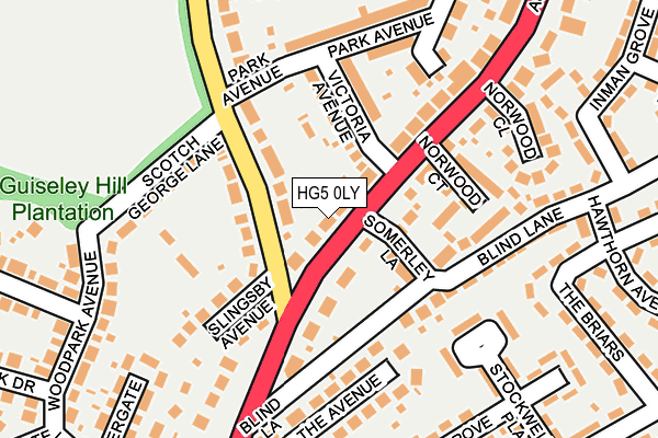 HG5 0LY map - OS OpenMap – Local (Ordnance Survey)