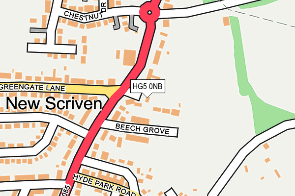 HG5 0NB map - OS OpenMap – Local (Ordnance Survey)