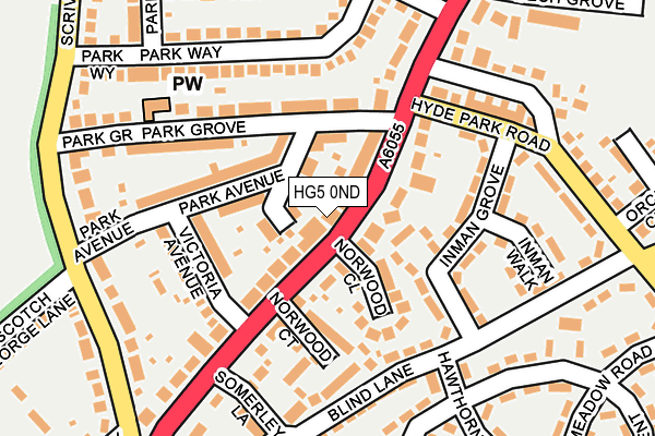 HG5 0ND map - OS OpenMap – Local (Ordnance Survey)