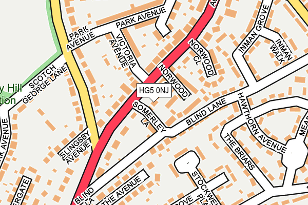 HG5 0NJ map - OS OpenMap – Local (Ordnance Survey)