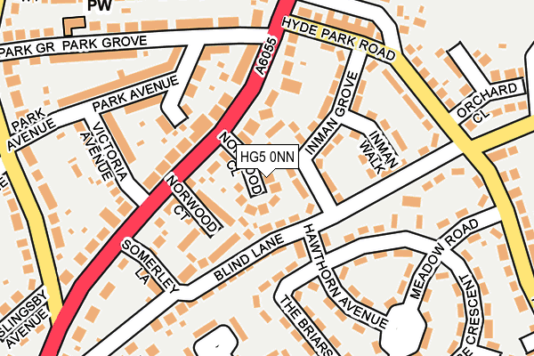 HG5 0NN map - OS OpenMap – Local (Ordnance Survey)