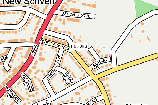 HG5 0NS map - OS OpenMap – Local (Ordnance Survey)