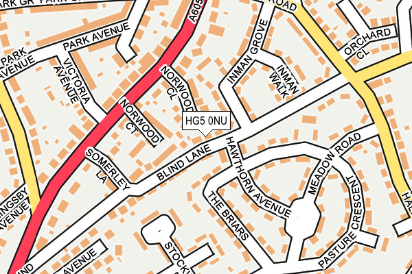 HG5 0NU map - OS OpenMap – Local (Ordnance Survey)