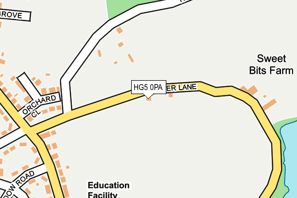 HG5 0PA map - OS OpenMap – Local (Ordnance Survey)