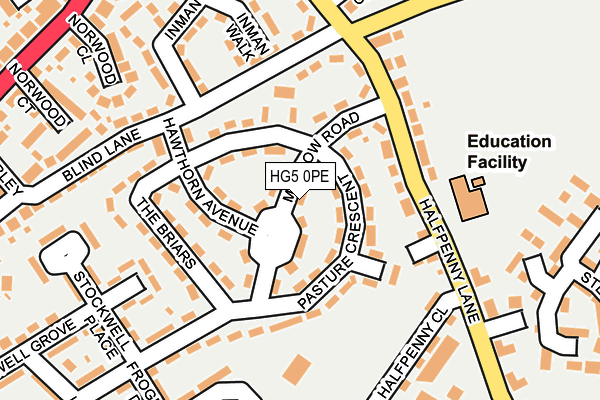 HG5 0PE map - OS OpenMap – Local (Ordnance Survey)