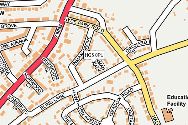 HG5 0PL map - OS OpenMap – Local (Ordnance Survey)