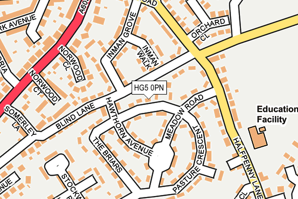 HG5 0PN map - OS OpenMap – Local (Ordnance Survey)