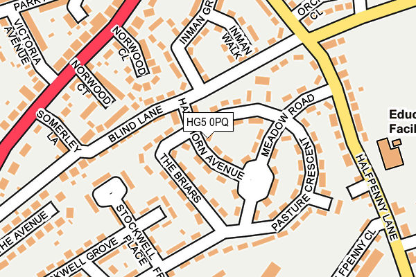 HG5 0PQ map - OS OpenMap – Local (Ordnance Survey)