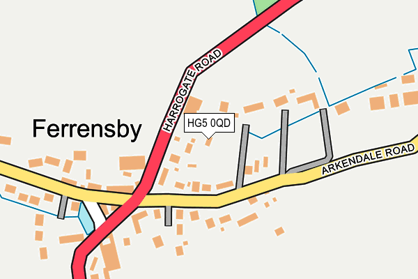 HG5 0QD map - OS OpenMap – Local (Ordnance Survey)