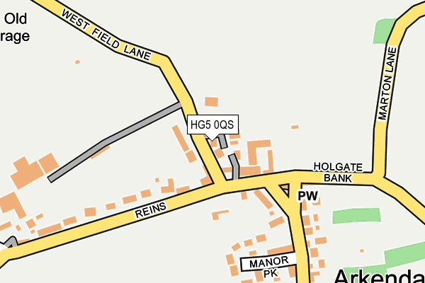 HG5 0QS map - OS OpenMap – Local (Ordnance Survey)