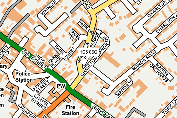 HG5 0SQ map - OS OpenMap – Local (Ordnance Survey)