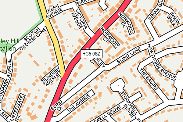 HG5 0SZ map - OS OpenMap – Local (Ordnance Survey)