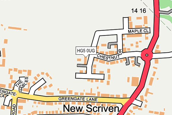 HG5 0UG map - OS OpenMap – Local (Ordnance Survey)